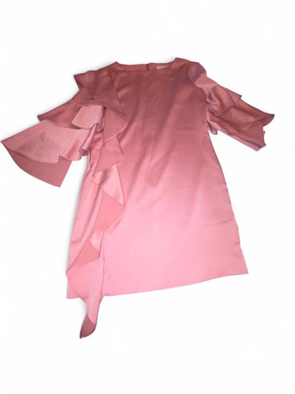 Ted Baker Soft Pink Ruffle-Sleeve Mini Dress - Picture 2 of 8